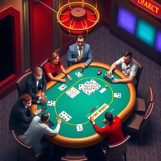 Ilustrasi dealer live casino profesional di sedaptoto